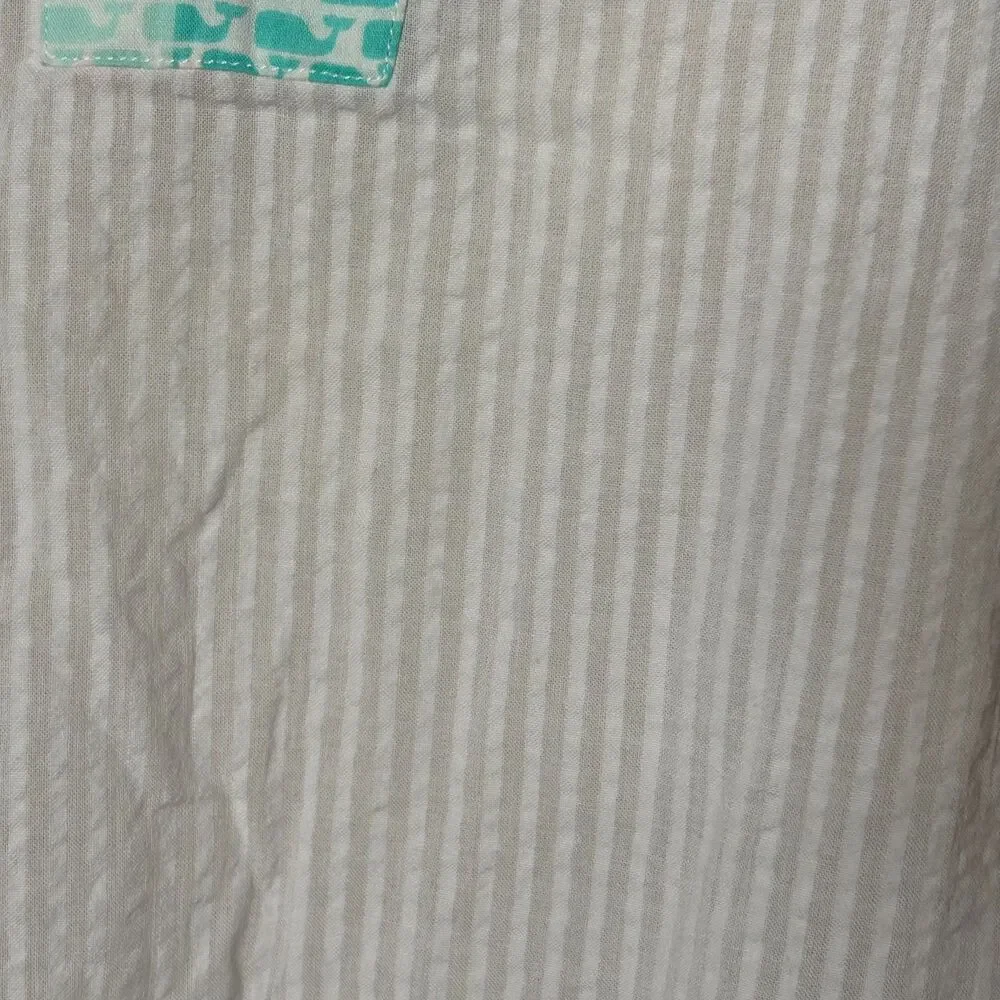 Vineyard Vines For Target NWT Seersucker Dress Colored Collar Oversized Size XS